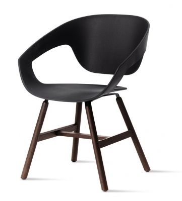 Vad Wood Chair Set of 2 walnut / black Casamania Horm 